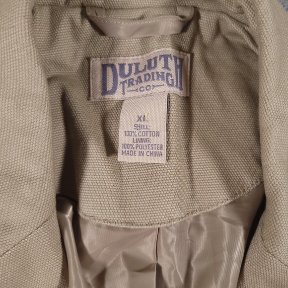 Duluth Trading Fire Hose Presentation Jacket Mens XL Brown Canvas Blazer Chore - Picture 5 of 12